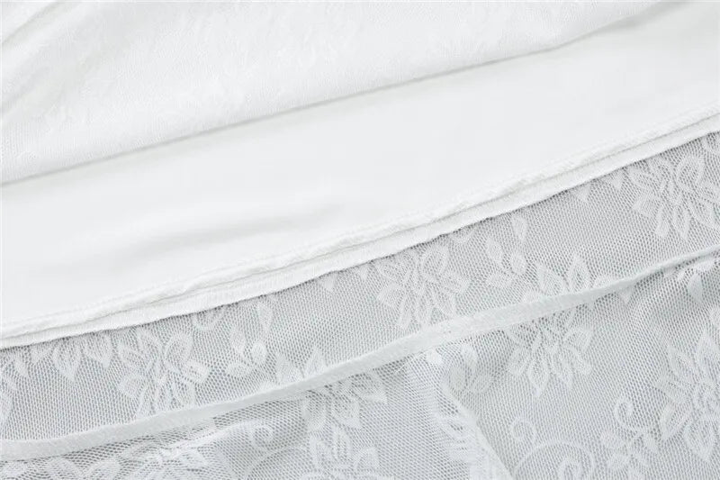 סט תחרה שני חלקים טופ גופיה וחצאית מקסי - מישל