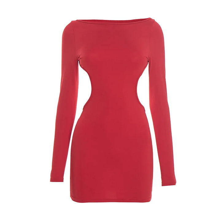 Open back mini dress with bow tie design - ORIN