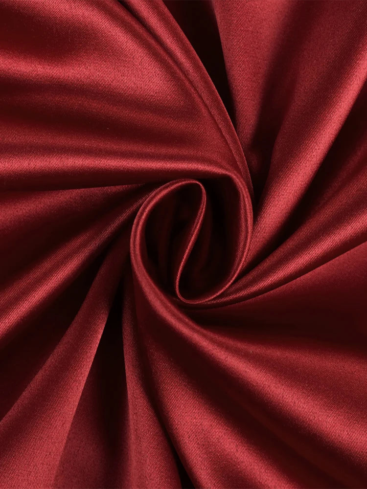 שמלת מקסי סאטן אלגנטית שסע עמוק - ונסיה