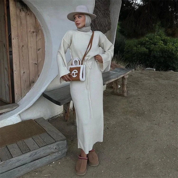 שמלת מקסי קאז׳ואל סרוגה - עמיתה