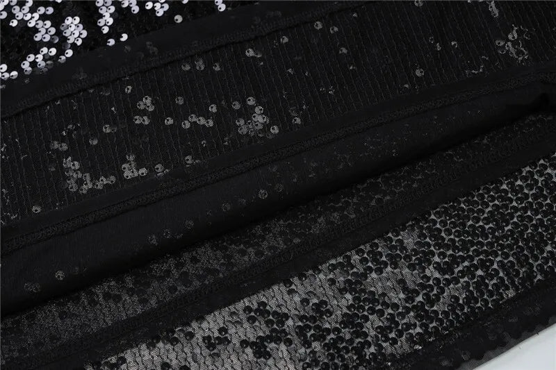 שמלת מקסי פייטים בעיצוב רשת קשירה בכתפיות - ג'קסי