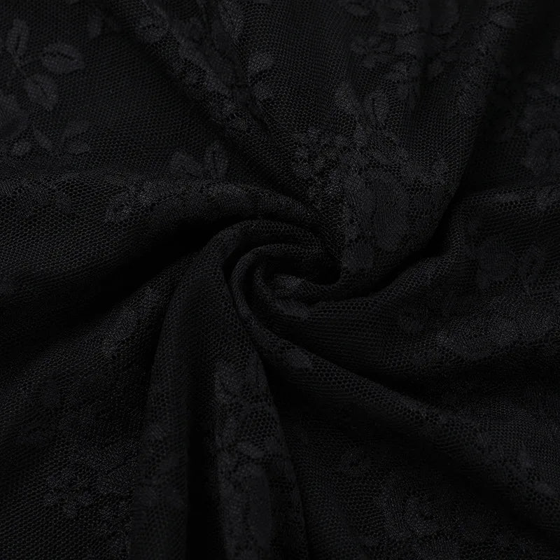 שמלת מיני תחרה בגזרת A סגירת סיכות - Saanvi