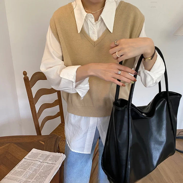 Faux leather crossbody bag