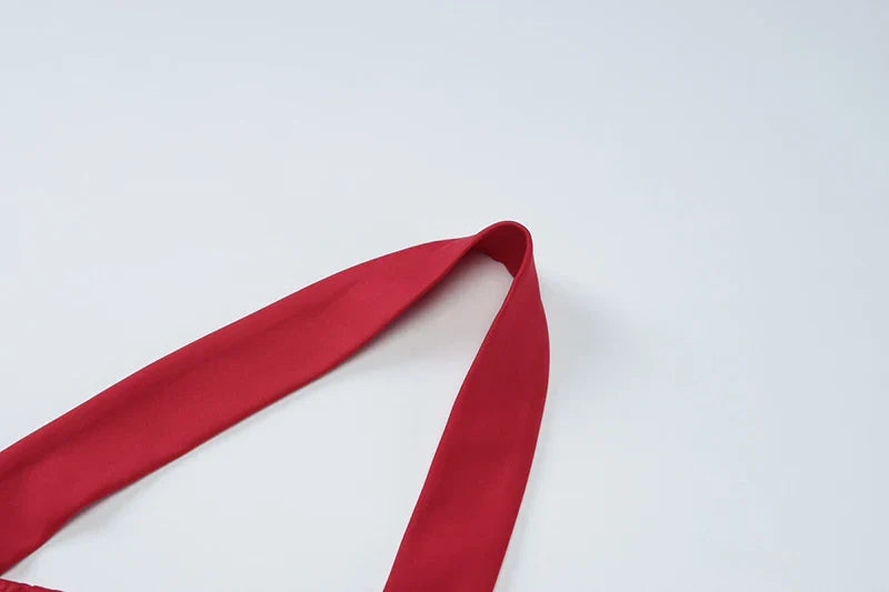 חליפת שני חלקים מחויטת טופ גב פתוח וחצאית מקסי - הלני