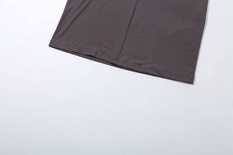 שמלת מקסי כיווצים צווארון חצי גולף - קרלה