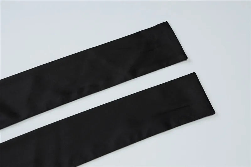 שמלת מקסי סאטן בעיטור תחרה וצעיף תואם גב פתוח - ליזט