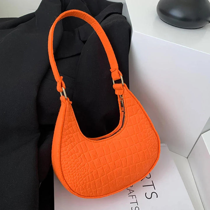 Faux leather bag with rough texture design