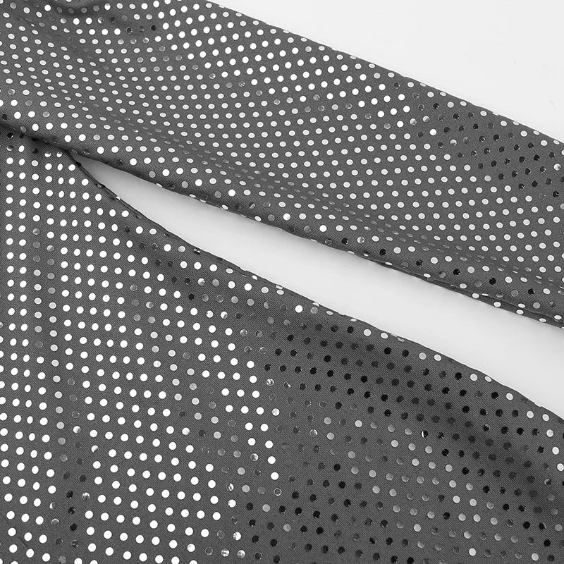 שמלת מקסי כתפיים חשופות בעיטור נקודות מנצנצות - LENA