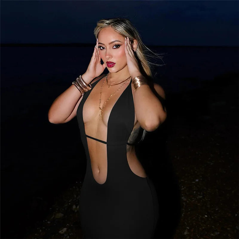 שמלת מקסי בטן חשופה - דולורס