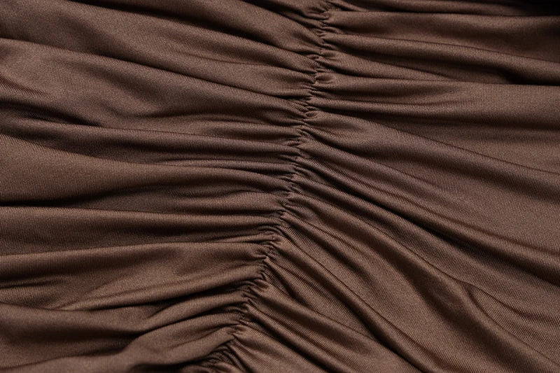 שמלת מקסי צנועה בעיצוב כיווצים - אודיה