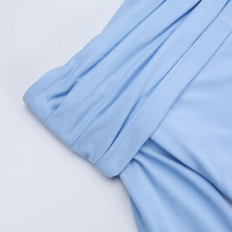 שמלת מקסי כתפיים חשופות גב פתוח - GIZEL