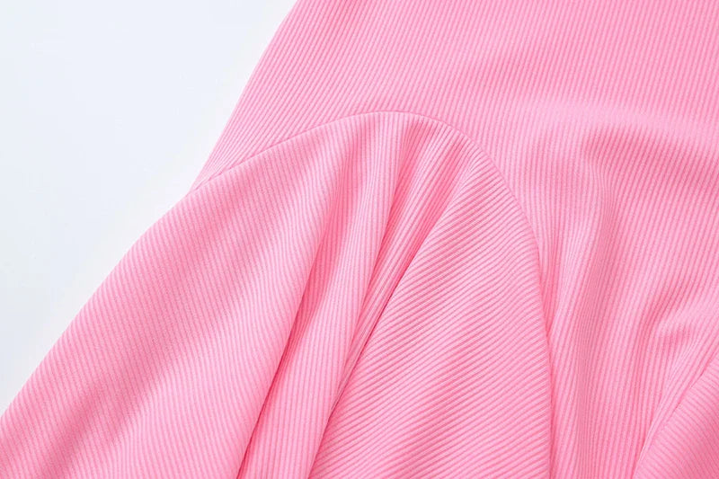 שמלת מיני סרוגה בגזרת A צווארון פולו - רג'ינה