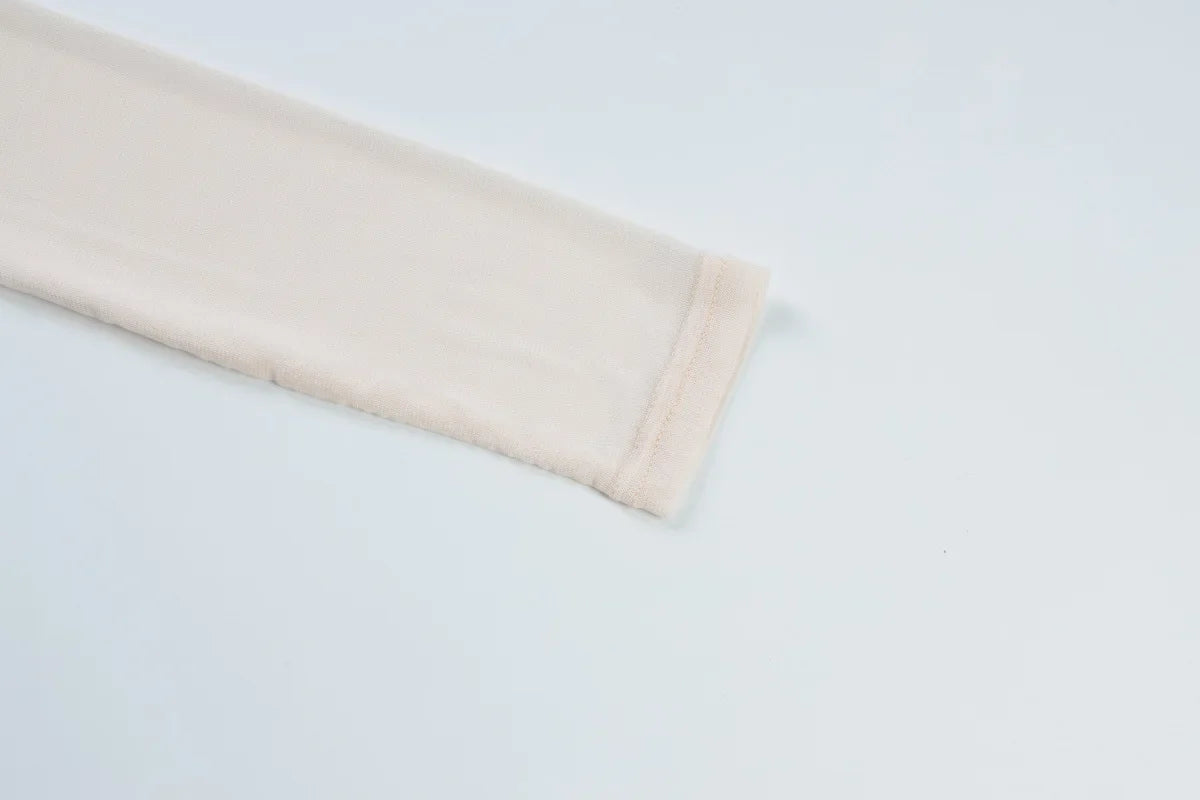 סט שני חלקים בעיצוב כיווצים טופ וחצאית מקסי מלמלה בעיטור שסע - Fernanda