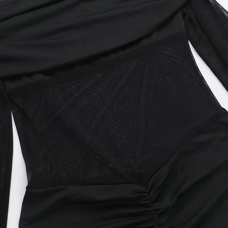 אוברול בד מחטב בעיצוב רשת וכתפיים חשופות מכנסי פדלפון - מאיה לי