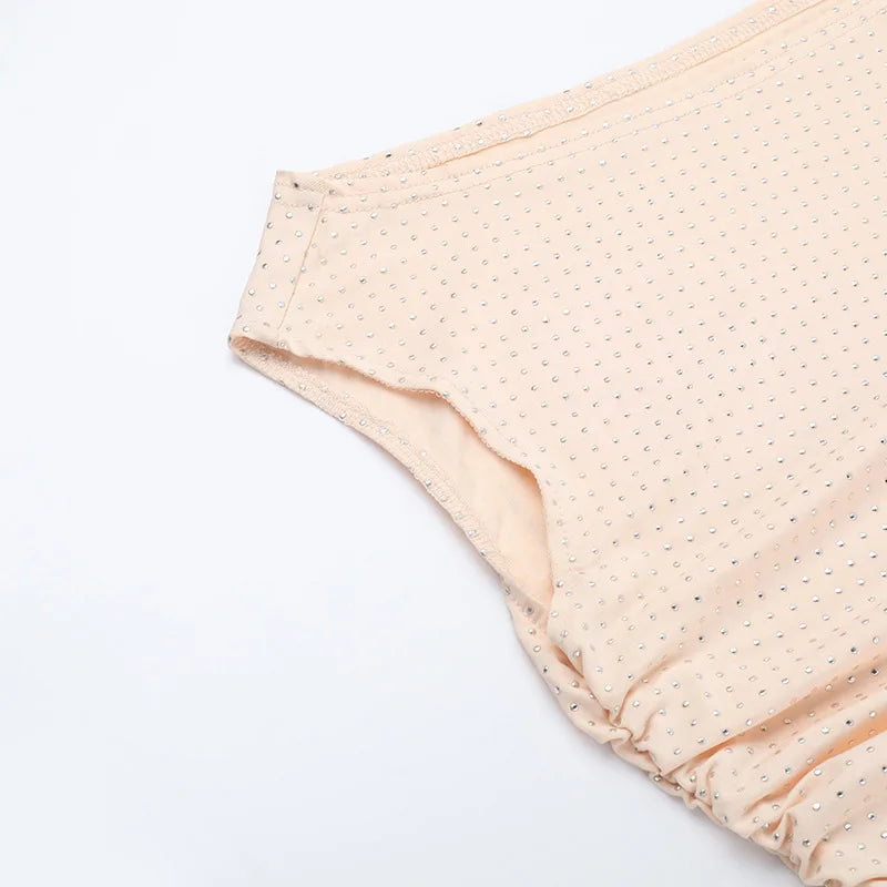 שמלת מקסי בעיטור זרקונים מנצנצים בעיצוב פתח ושסע  - אורינה