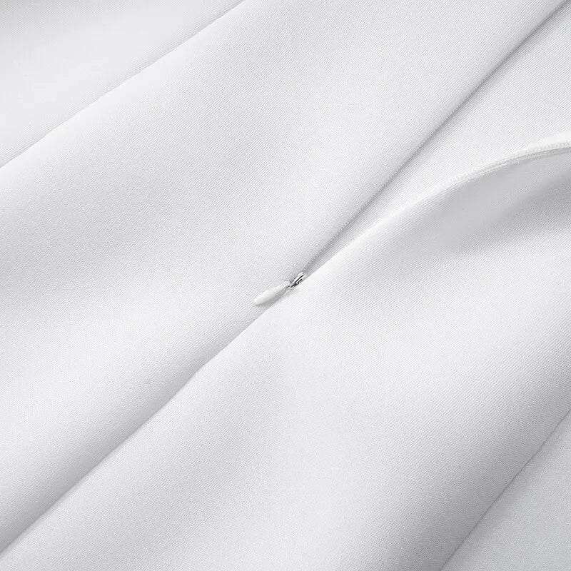 שמלת מיני אלגנטית קשירה בצוואר גב פתוח - אנה אל