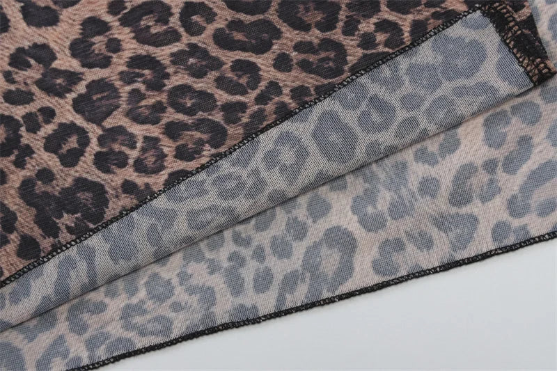 שמלת מקסי מנומרת שקופה בעיצוב בגד גוף - סשה