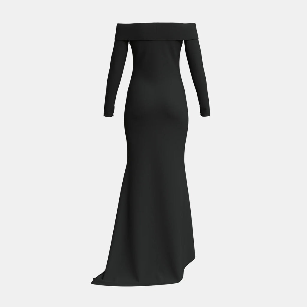 שמלת מקסי אלגנטית בעיצוב כתפיים חשופות - Ariel