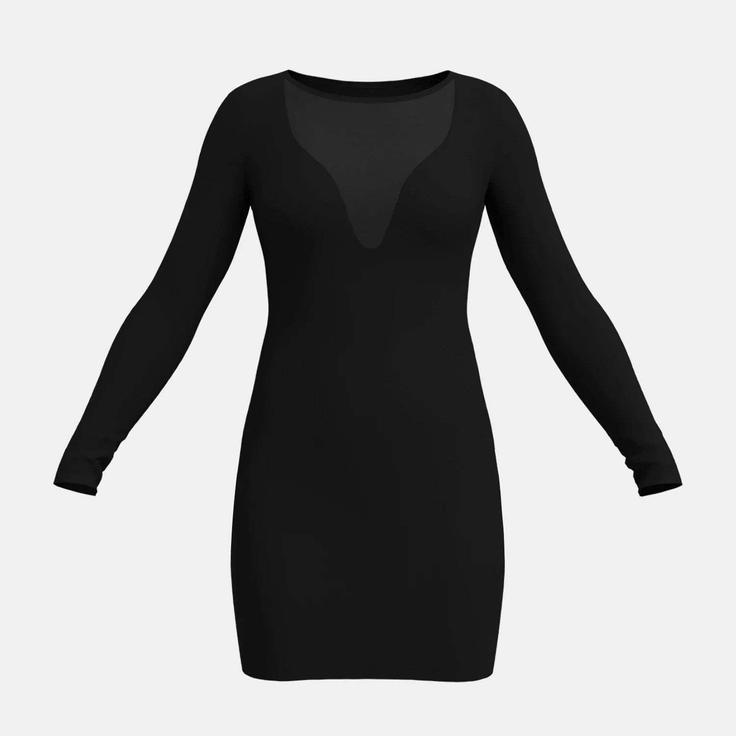 שמלת מיני צמודה אלגנטית בעיטור רשת - Kiana