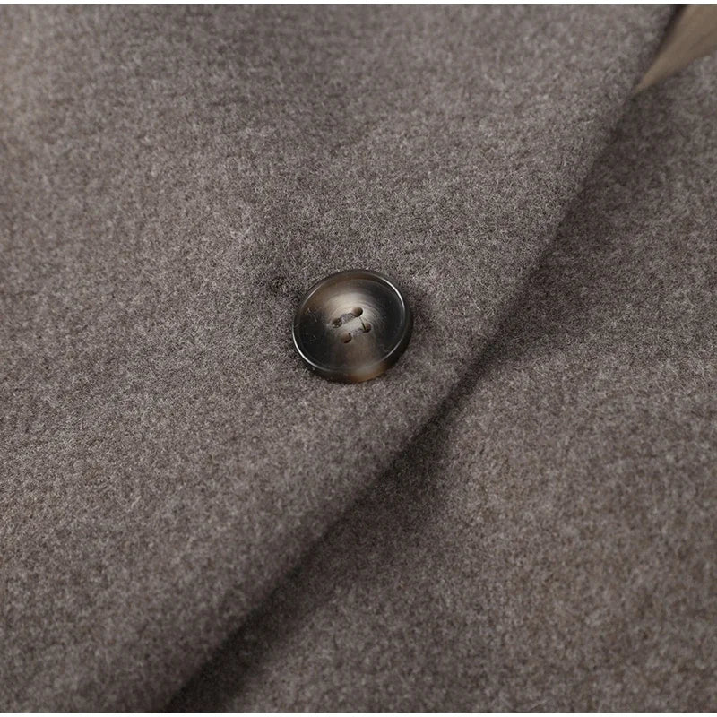 ג'קט צמר קצר סגירת כפתורים - לילי