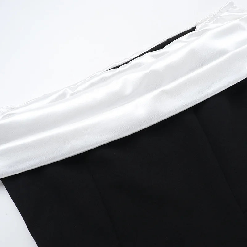 שמלת מיני כתפיים חשופות כתפיית סאטן - סיה