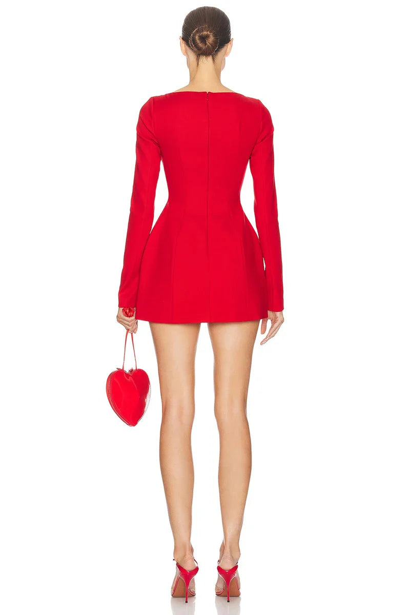 שמלת מיני בגזרת A בעיטור פפיונים - עלמא