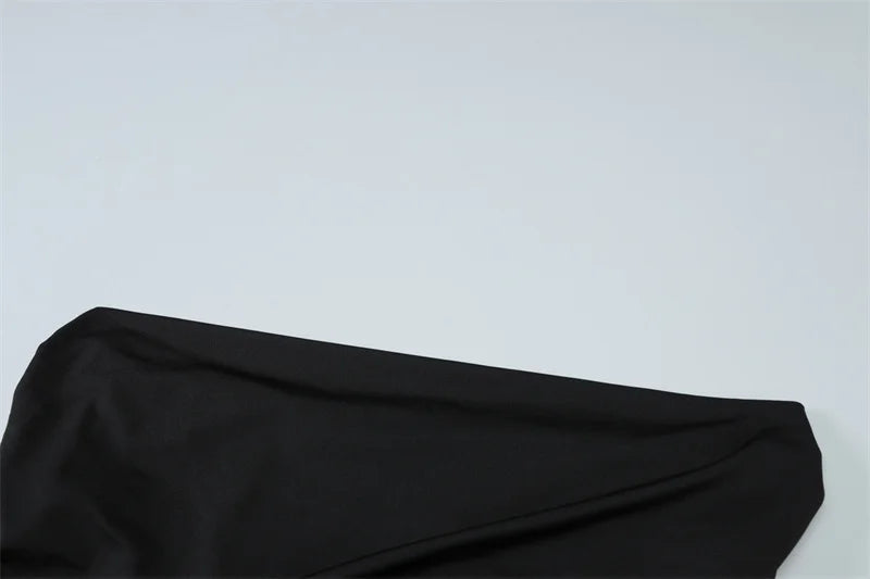 שמלת מקסי קיפולים אלגנטית כתף חשופה - מיילין