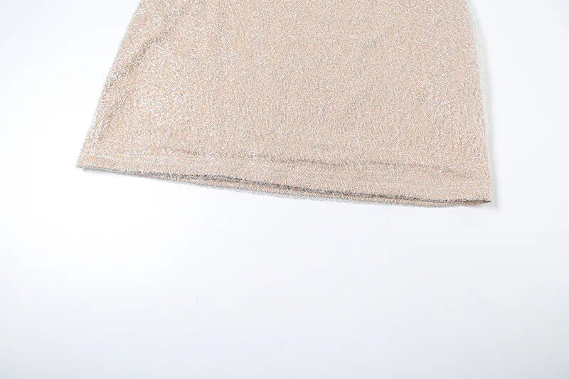 שמלת מיני נצנצים צמודה - פיקסי