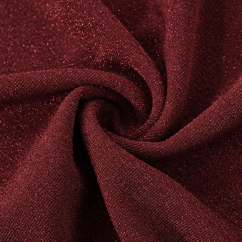 שמלת מקסי סטרפלס נצנצים בעיצוב כיווצים - Harlee