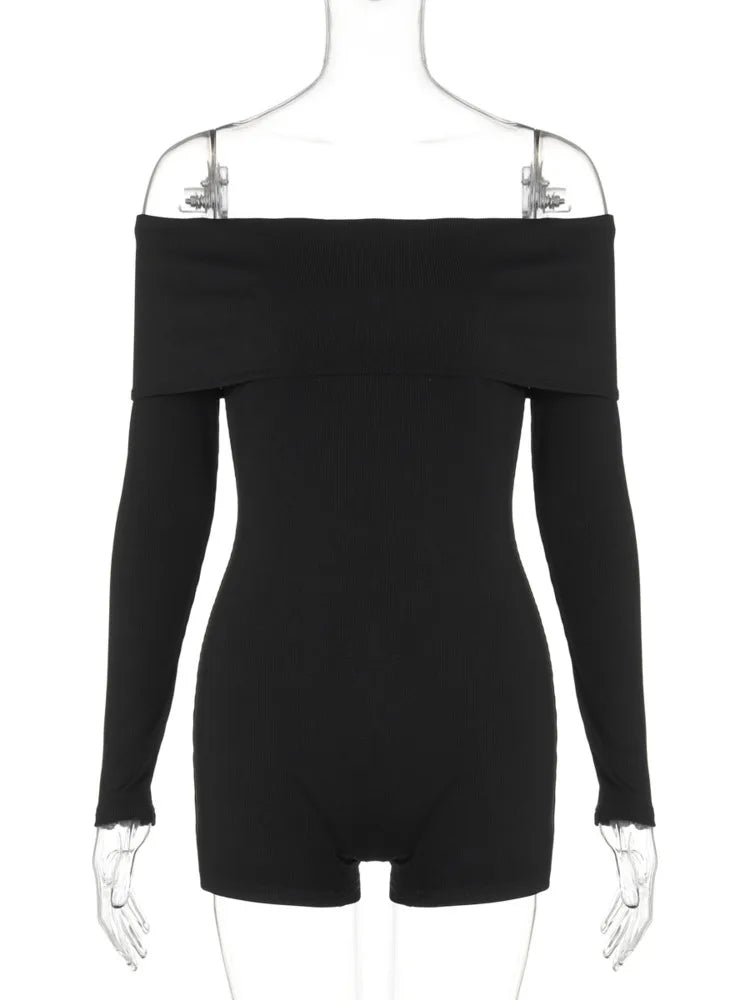 חליפת חלק אחד סרוגה כתפיים חשופות - מיי