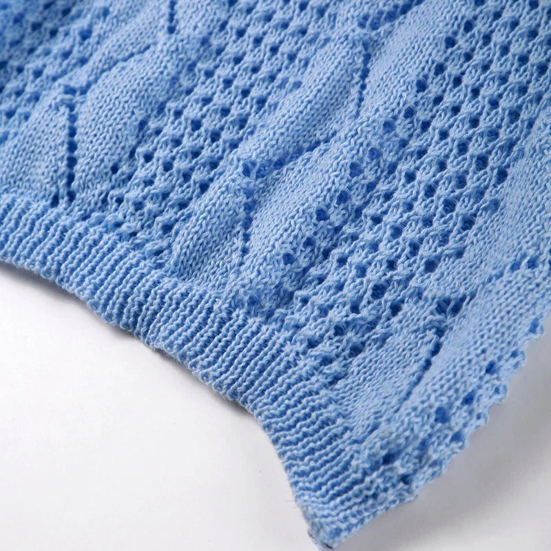 שמלת מקסי חוף סרוגה בעיטור פרח - Beatrice