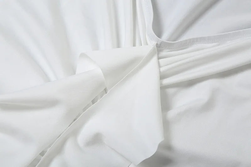 שמלת מקסי צמודה בעיטור מלמלה בעיצוב פתח - Jolene