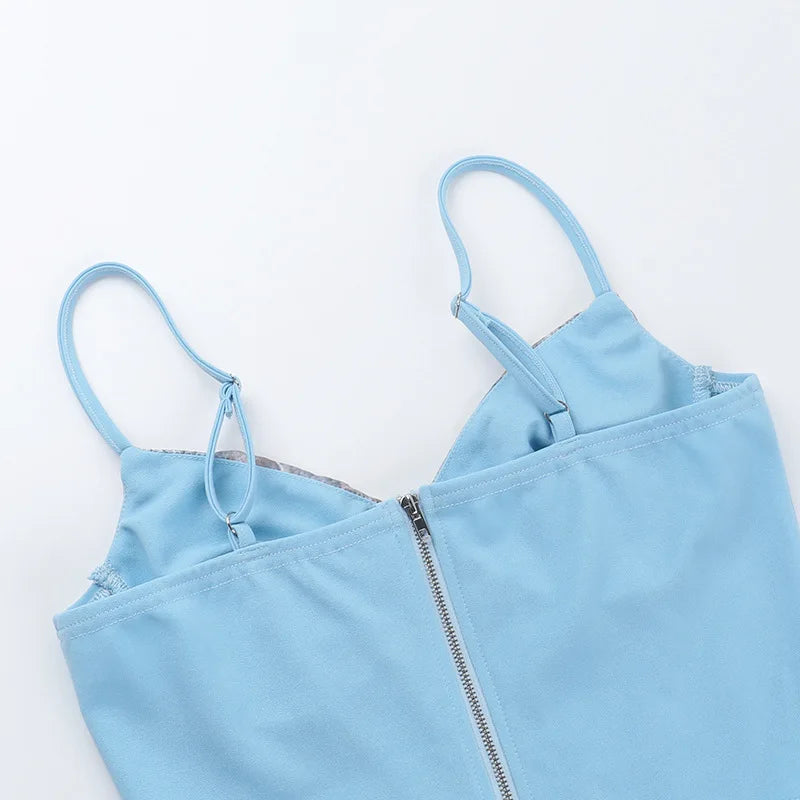 סט שני חלקים טופ מחוך וחצאית מיני כיווצים בעיצוב ANIMAL PRINT  - טינה