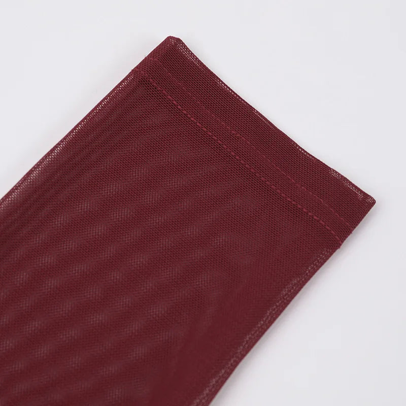 שמלת מקסי בעיצוב כיווצים ורשת - לאורן