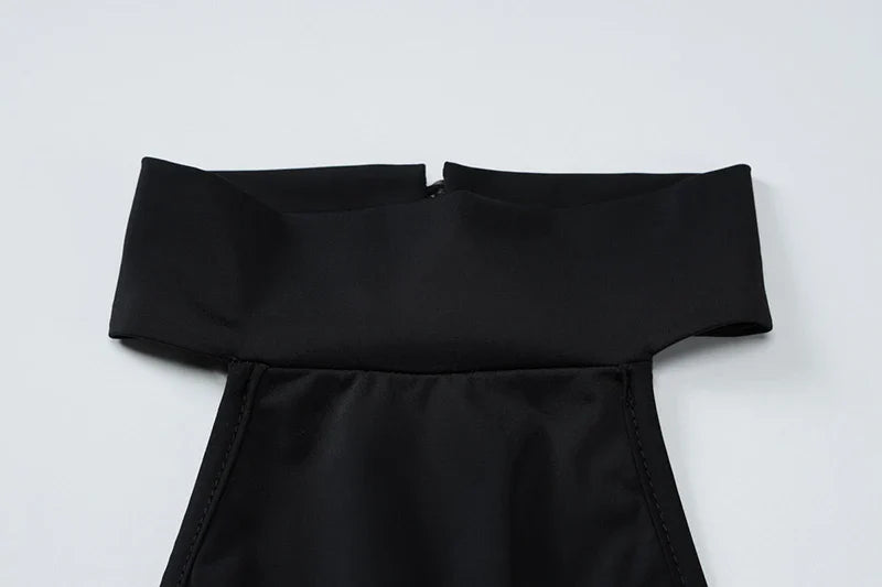 סט שני חלקים בד מחטב ומחמיא חולצת קולר גב פתוח ומכנסיים ארוכים - Sienna