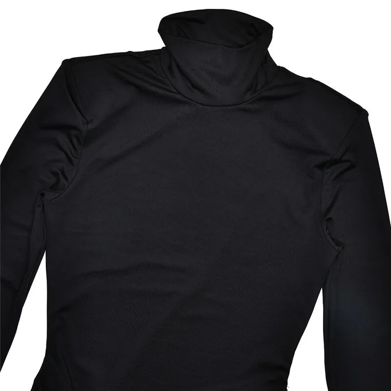 שמלת מקסי כיווצים בעיצוב שסע צווארון גולף - יאנה