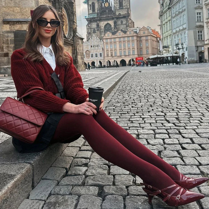 Opaque / sheer tights in a variety of colors