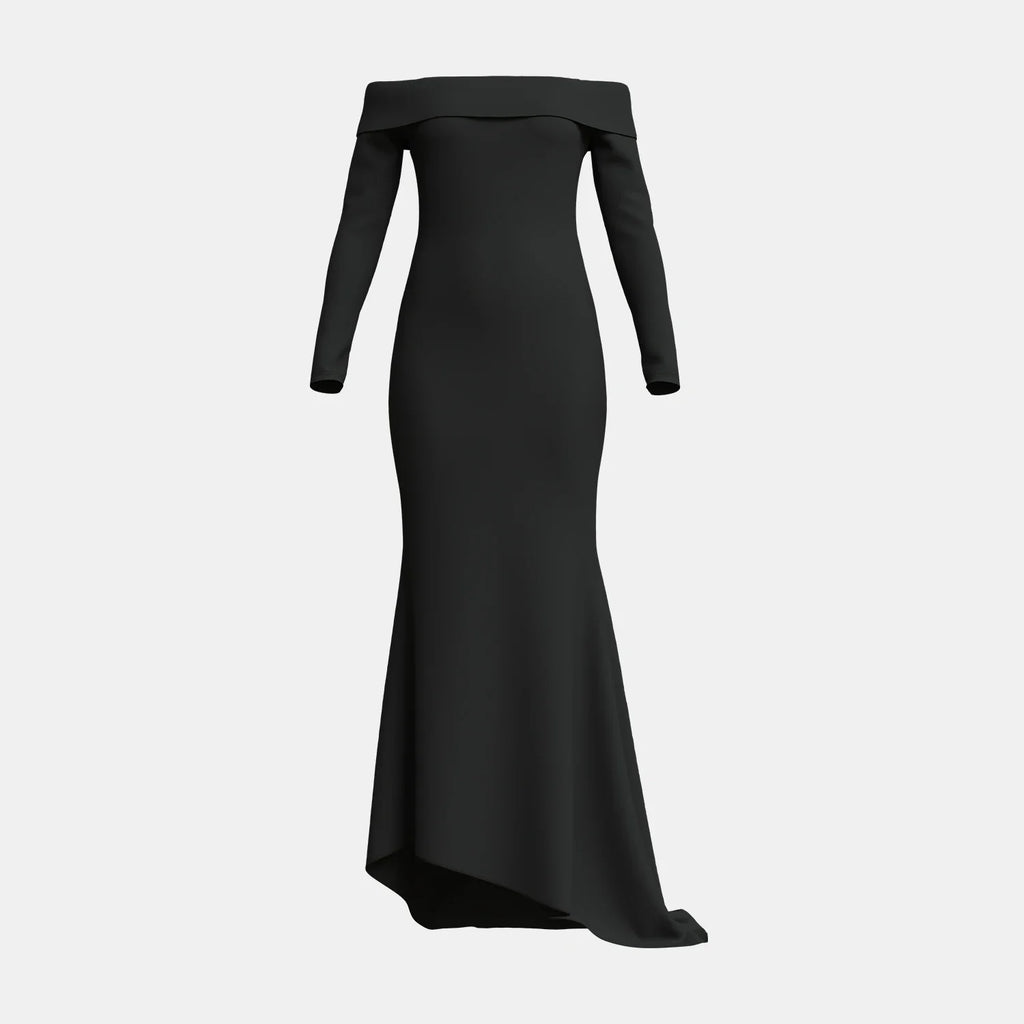 שמלת מקסי אלגנטית בעיצוב כתפיים חשופות - Ariel