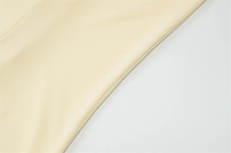 שמלת מקסי סטרפלס אלגנטית בעיצוב שסע בעיטור צעיף תואם - לוס