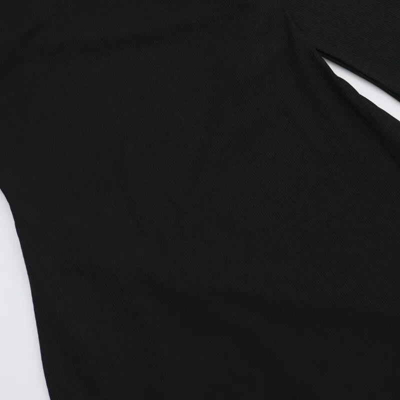 שמלת מידי סרוגה שרוול אחד בעיטור קשירת מעטפת - תהילה