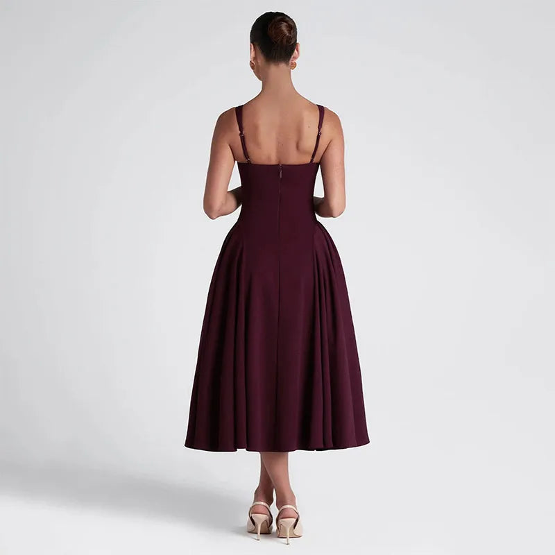 שמלת מידי אלגנטית בגזרת A - סער