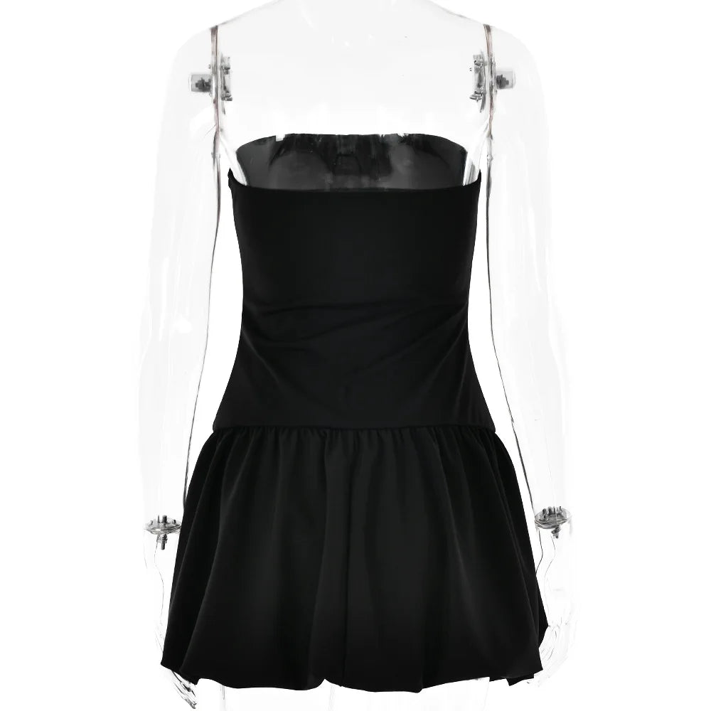 שמלת מיני סטרפלס בגזרת בלון  - Baylor