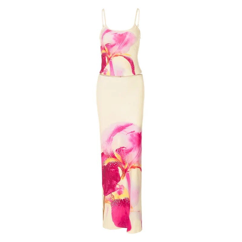Two-piece summer set with floral design - Felicia
