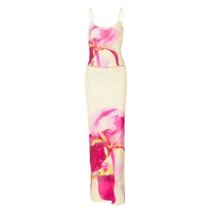 Two-piece summer set with floral design - Felicia