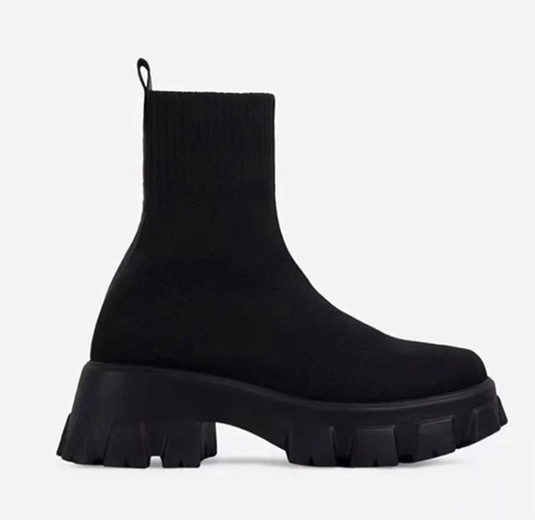 מגפי גרב בעיצוב פלטפורמה - קורי