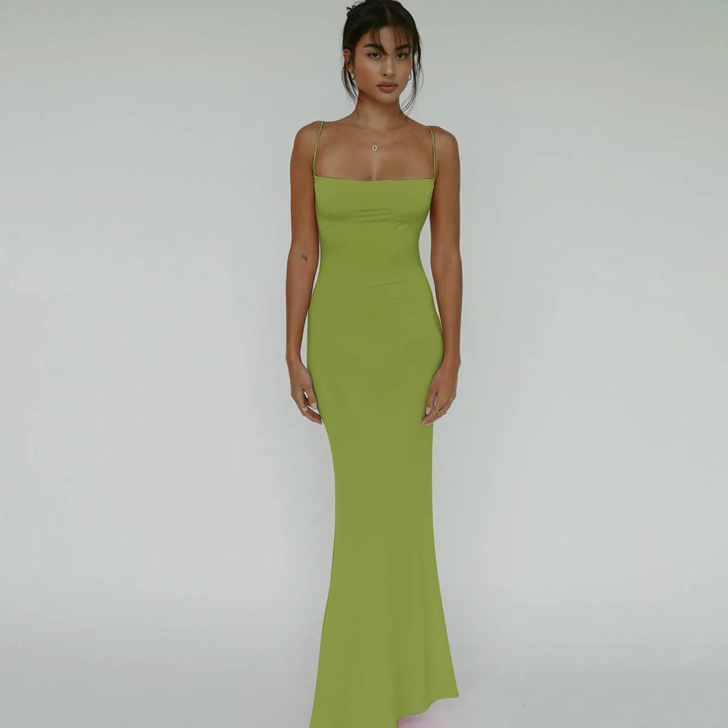 שמלת מקסי צמודה גב פתוח - ארינה