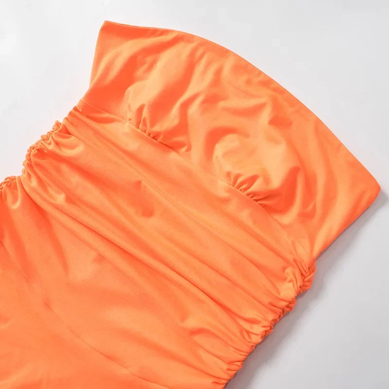 שמלת מיני סטרפלס שכבות - ולריה