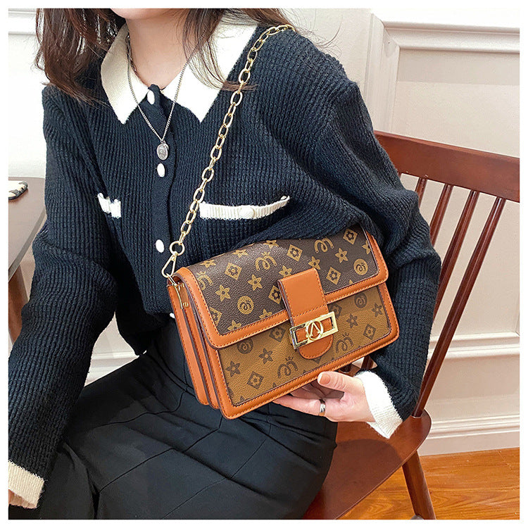 Bag with faux leather design