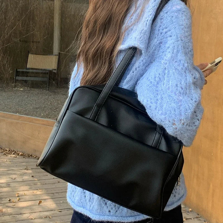 Faux leather crossbody bag