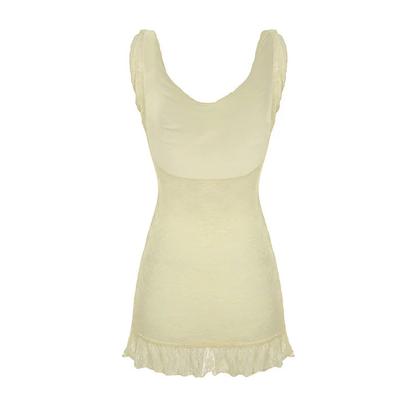 שמלת מיני תחרה בעיטור מלמלה - בוניטה